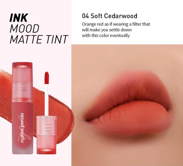Peripera Ink Mood Matte Tint 04 Soft Cedar Wood Hot on Sale - Image 2