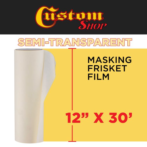 Custom Shop 12  x 30  Roll of Semi-Transparent Masking Film Frisket for Artists, Airbrush Graphics, Auto, Tracing, Cutting Templates, Stencil Making For Discount - Image 2