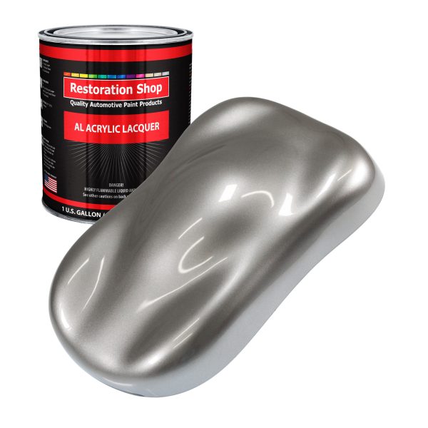 Titanium Gray Metallic - Acrylic Lacquer Auto Paint - Gallon Paint Color Only - Professional High Gloss Automotive Car Truck Guitar Refinish Coating Sale