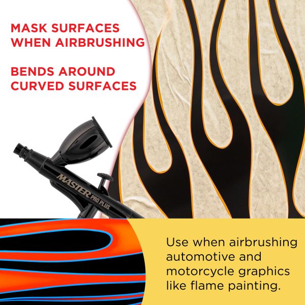 Custom Shop 12  x 30  Roll of Semi-Transparent Masking Film Frisket for Artists, Airbrush Graphics, Auto, Tracing, Cutting Templates, Stencil Making For Discount - Image 5