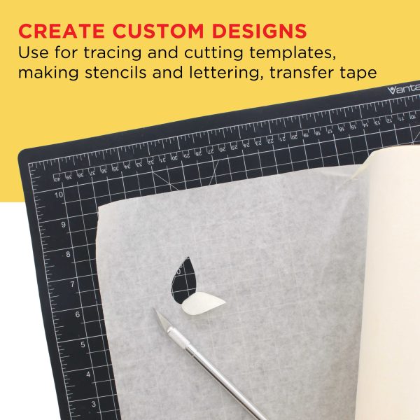 Custom Shop 12  x 30  Roll of Semi-Transparent Masking Film Frisket for Artists, Airbrush Graphics, Auto, Tracing, Cutting Templates, Stencil Making For Discount - Image 4