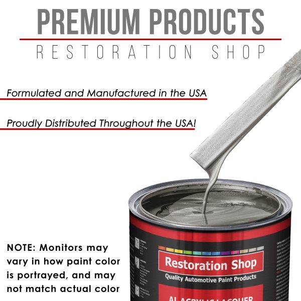 Titanium Gray Metallic - Acrylic Lacquer Auto Paint - Gallon Paint Color Only - Professional High Gloss Automotive Car Truck Guitar Refinish Coating Sale - Image 4