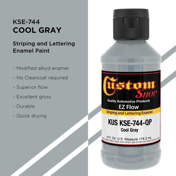 Cool Gray - Ez-Flow Striping & Lettering Enamel, 1 4 Pint Fashion - Image 2