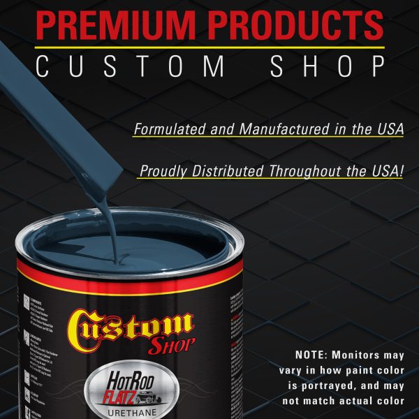 Midnight Blue - Hot Rod Flatz Flat Matte Satin Urethane Auto Paint - Paint Quart Only - Professional Low Sheen Automotive, Car Truck Coating, 4:1 Mix Ratio Online now - Image 4