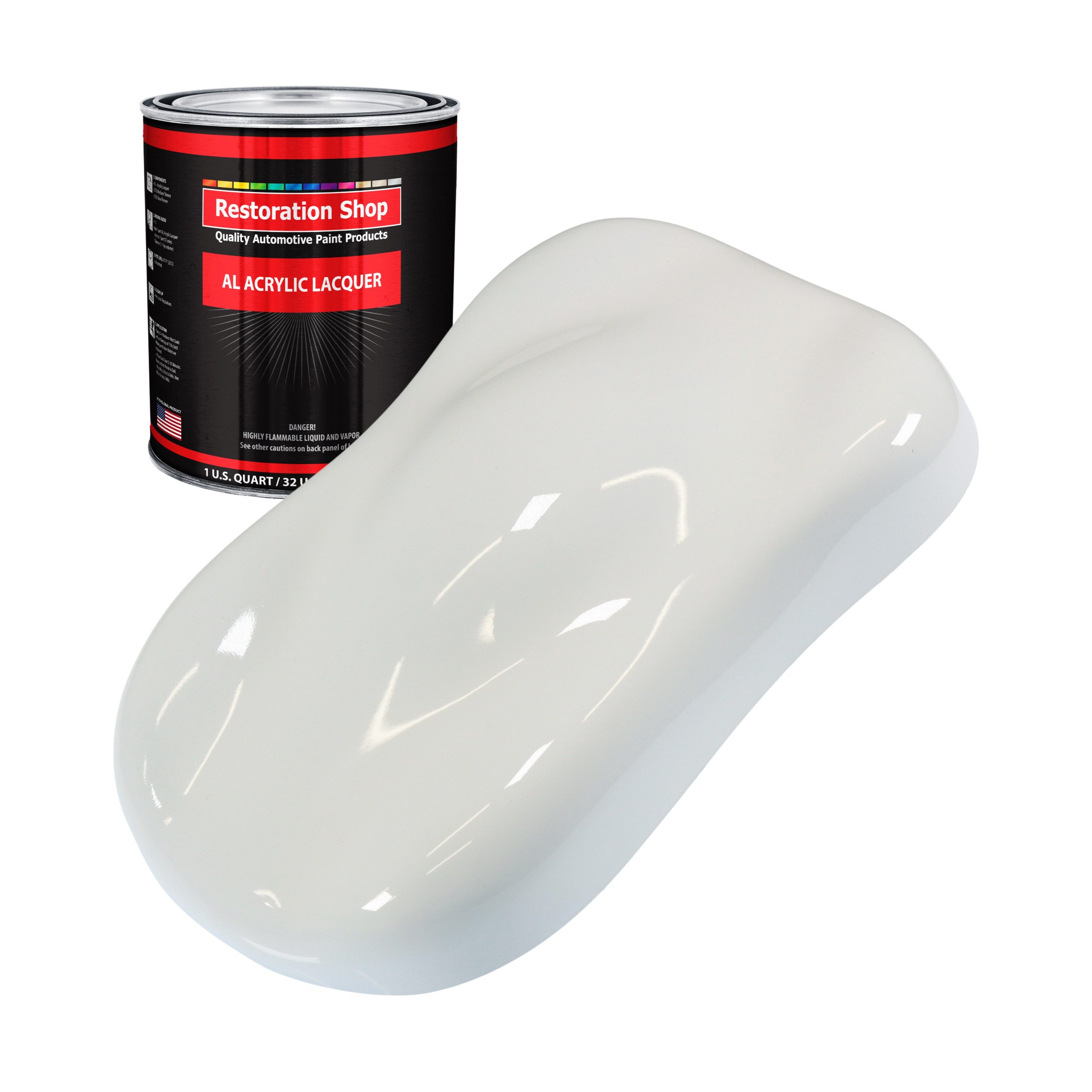 Pure White – Acrylic Lacquer Auto Paint – Quart Paint Color Only – Professional Gloss Automotive, Car, Truck, Guitar & Furniture Refinish Coating Cheap