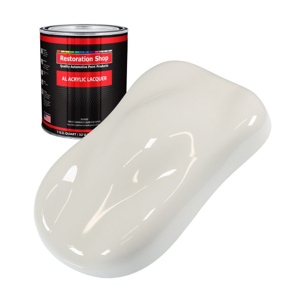 Wispy White - Acrylic Lacquer Auto Paint - Quart Paint Color Only - Professional Gloss Automotive, Car, Truck, Guitar & Furniture Refinish Coating Online Hot Sale