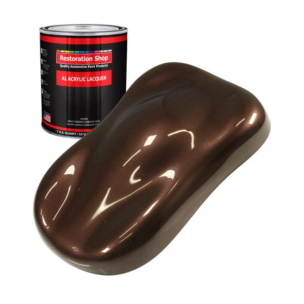 Mahogany Brown Metallic - Acrylic Lacquer Auto Paint - Quart Paint Color Only - Professional High Gloss Automotive Car Truck Guitar Refinish Coating Sale