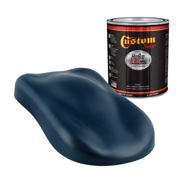 Midnight Blue - Hot Rod Flatz Flat Matte Satin Urethane Auto Paint - Paint Quart Only - Professional Low Sheen Automotive, Car Truck Coating, 4:1 Mix Ratio Online now