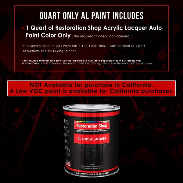 Wispy White - Acrylic Lacquer Auto Paint - Quart Paint Color Only - Professional Gloss Automotive, Car, Truck, Guitar & Furniture Refinish Coating Online Hot Sale - Image 2
