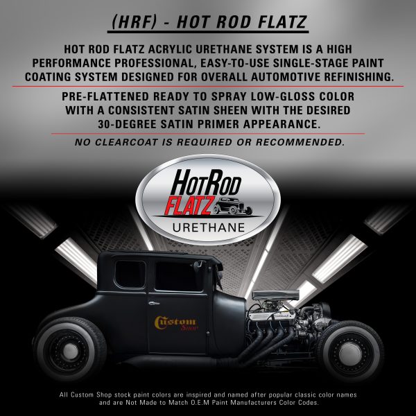 Tunnel Ram Gray Metallic - Hot Rod Flatz Flat Matte Satin Urethane Auto Paint - Paint Quart Only - Professional Low Sheen Automotive, Car Truck Coating, 4:1 Mix Ratio on Sale - Image 3