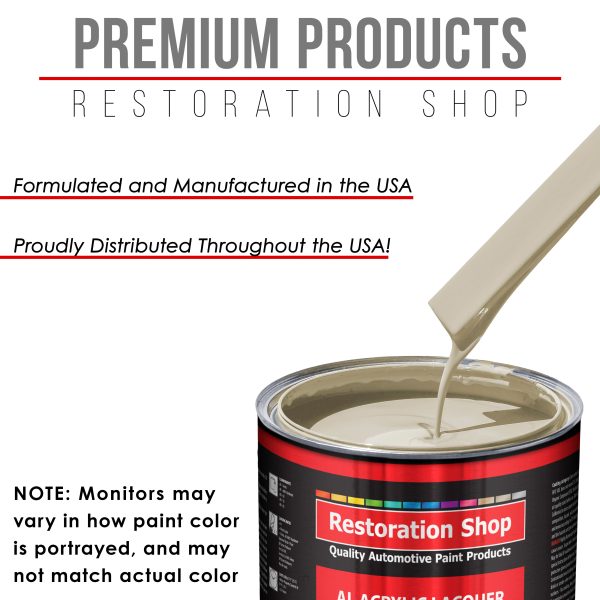 Olympic White - Acrylic Lacquer Auto Paint - Gallon Paint Color Only - Professional Gloss Automotive, Car, Truck, Guitar & Furniture Refinish Coating Online Sale - Image 4