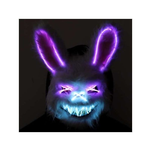 Neon Light Up LED Bunny Mask For Sale